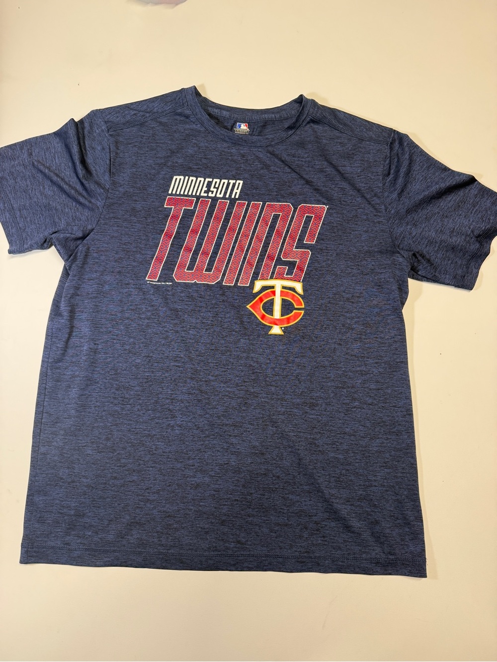MLB‎ Minnesota Twins Navy T-Shirt with Red & Gold Logo